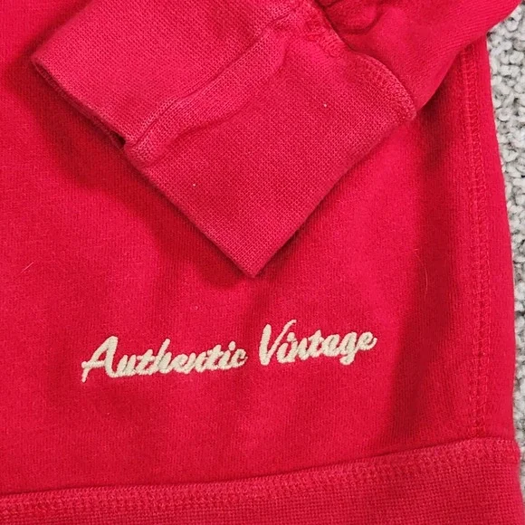 Abercrombie & Fitch Hoodie Womens‎ Large Red Authentic Vintage Sweatshirt Moose - Picture 8 of 13